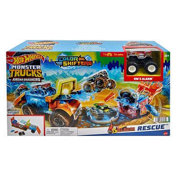 Hot Wheels Monster Trucks Arena Smashers Color Shifters Race Track Playset