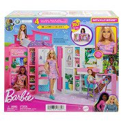 Barbie -Ferienhaus mit Modepuppen-Spielset