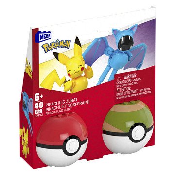 Mega Construx Pokémon Pikachu & Zubat Building Set, 40pcs.