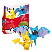 Mega Construx Pokémon Pikachu & Zubat Bauset, 40tlg.