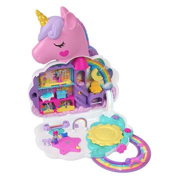 Polly Pocket Salon des Regenbogen-Einhorn-Spielsets