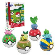 Mega Construx Pokémon Bouwset - Bulbasaur, Turtwig, Hoppip en Oddish