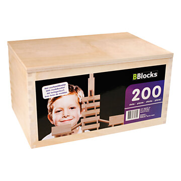 BBlocks Kist 200 Blanke Plankjes