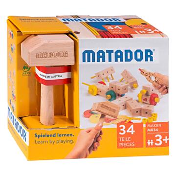 Matador Maker M034 Construction Set Wood, 34 pcs.