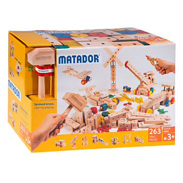 Matador Maker M263 Construction Set Wood, 263pcs.