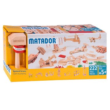 Matador Explorer E222 Construction Set Wood, 222 pcs.