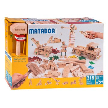 Matador Explorer E318 Constructieset Hout, 318dlg.