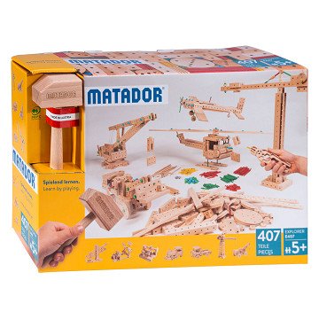 Matador Explorer E407 Construction Set Wood, 407pcs.