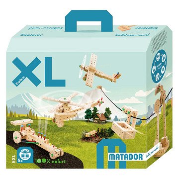 Matador Explorer XL Construction Set Wood, 902 pcs.