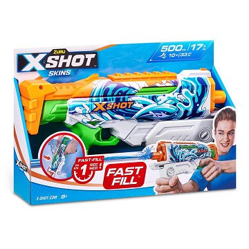 ZURU X-Shot Water Gun Fast Fill Skins Hyperload, 500ml