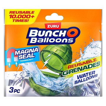 Bunch-o-Balloons Wiederverwendbare magnetische Wassergranaten, 3er-Pack