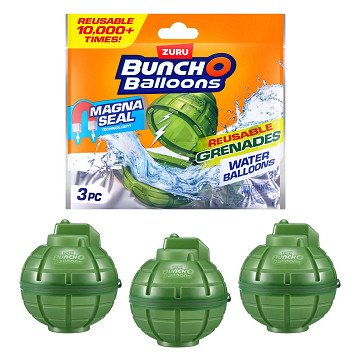 Bunch-o-Balloons Reusable Magnetic Water Grenades, 3-pack