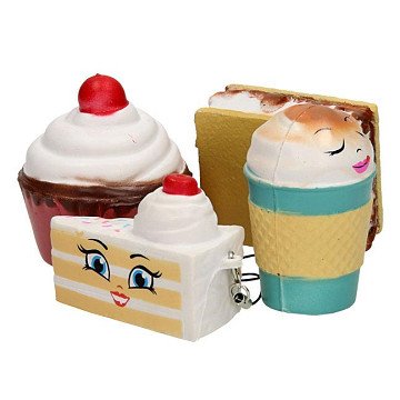 Kawaii Squeezies Food Keychain