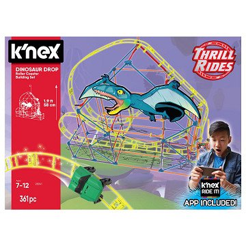 K'Nex Dinosaur Drop Rollercoaster Bouwset, 361dlg.