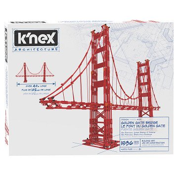 K'Nex Architecture Building Set - Golden Gate Bridge, 1536pcs.