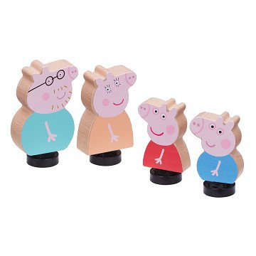 Peppa Pig Spielfiguren Familie Holz, 4-tlg.