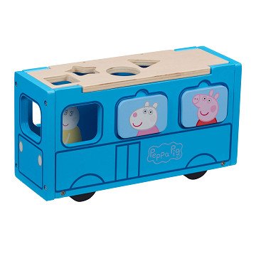 Peppa Pig School Bus Shape Sorter Wood