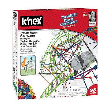 K'Nex Thrill Rides Typhoon Frenzy Roller Coaster, 649pcs.