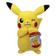 Pokémon Knuffel Pluche - Pikachu Knipoog, 20cm