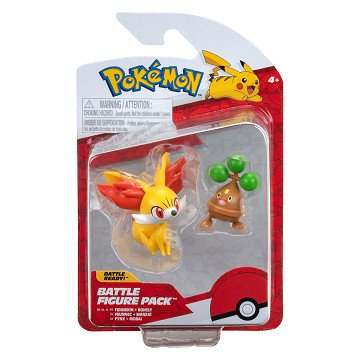 Pokémon Battle Figuren - Fennekin & Bonsly, 2st.