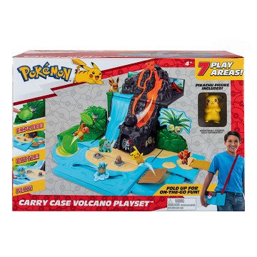 Pokémon Take-Along Case Volcano with Pikachu Playset