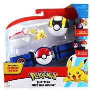 Pokémon Clip 'N' Go Poke Ball with Blue Belt Playset, 4pcs.