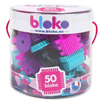 Bloko Nopper Building Blocks Pink, 50 pcs.