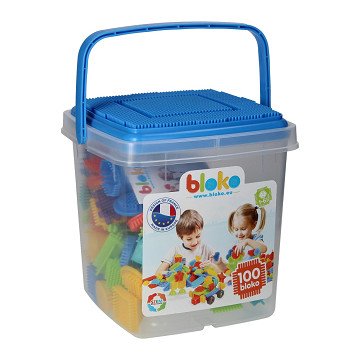 Bloko Nopper Bausteine ​​Blau, 100Stk.