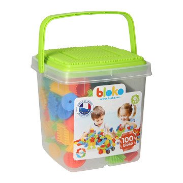 Bloko Nopper Building Blocks Green, 100 pcs.