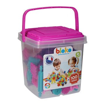 Bloko Nopper Building Blocks Pink, 100pcs.