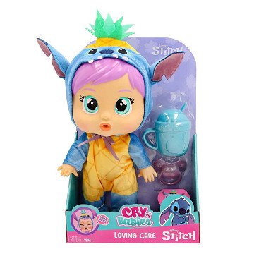 Cry Babies Loving Care Stitch Baby Doll - 26.5cm