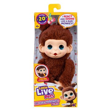 Little Live Pets My Baby Mini Monkey Brown - Interactive Plush Toy