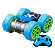 Exost RC 360 Cross MX Remote Controlled Stunt Car Blue/Green - 12 km/h