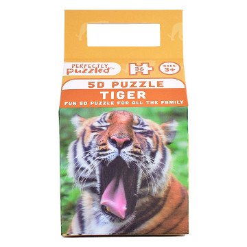 5D Tierpuzzle Tiger, 36-tlg.