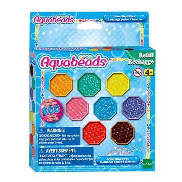 Aquabeads Nachfüllpackung mit Juwelenperlen, 800 Stück.