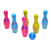 BS Toys Wooden Bowling Set Skittels Junior, 7 pieces.