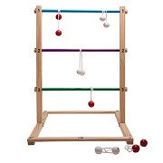 BS Toys Wooden Ladder Game Throwing Game, 7 pieces.