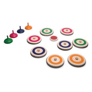 BS Toys Wooden Indoor Curling Game, 13 pcs.