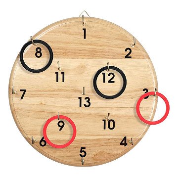 BS Toys Hook Throw Wurfspiel aus Holz, 13-tlg.