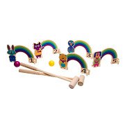 BS Toys Wooden Croquet Game Rainbow