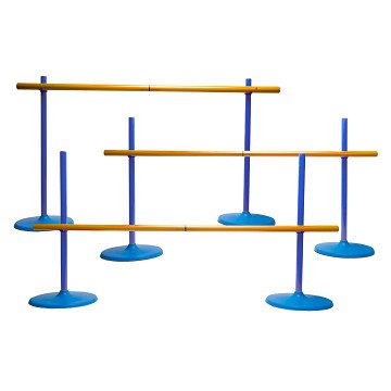 BS Toys Holzspiel Hürden und Limbo, 3er-Set