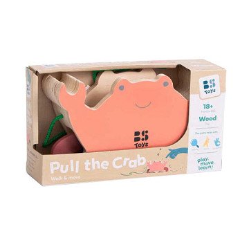 BS Toys Holzkrabbe mit Zugkordel
