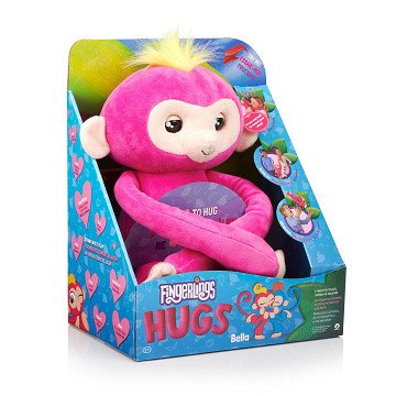 Fingerlings HUGS - BELLA Interactieve aap knuffel, 40cm