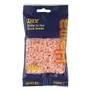 Hama Midi Ironing Beads - Salmon Pink in the Dark (056), 1000 pcs.