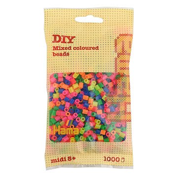 Hama Iron-on Bead Mix 1 - Neon (051), 1000 pcs.