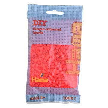 Hama Strijkkralen - Rood Neon (035), 1000st.