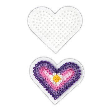 Hama Ironing Bead Board - Heart Small