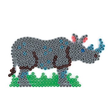 Hama Bügelperlen Steckplatte - Nashorn