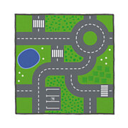 Spielmatte Verkehrsstraßen, 100x100cm