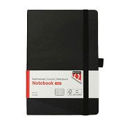 Quantore A5 Notizbuch mit flexiblen Linien, 192 Seiten, 80 g/m², schwarz